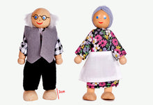 Load image into Gallery viewer, Wooden Furniture Dolls House Family Miniature 7 People Doll Toy For Kid Child